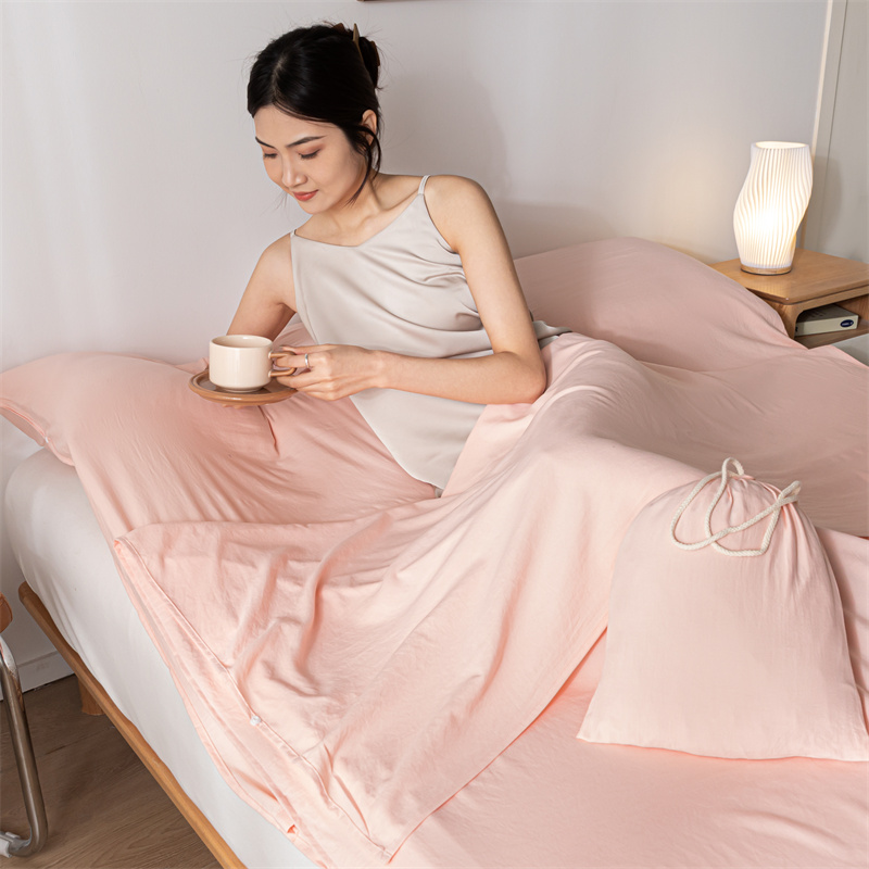 旅行酒店隔脏睡袋一体床单被套便携式四件套出差三件套非全棉