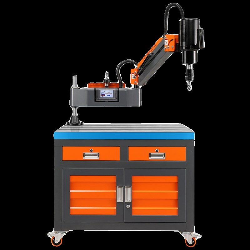 伺服电动攻丝机夹头工作台手持万向摇臂台式钻孔机触摸屏幕自动攻