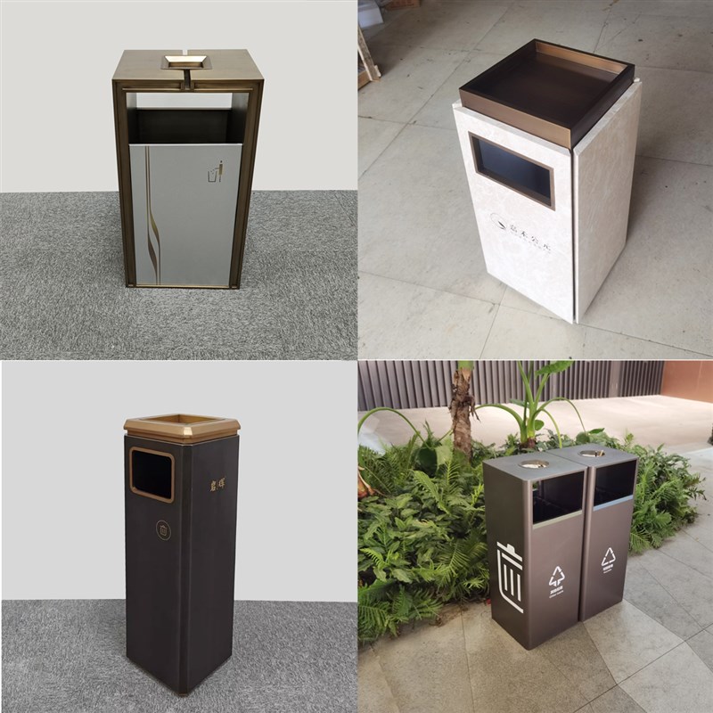酒店垃圾桶不锈钢大堂商用烟灰缸立式走廊商场电梯口定制果皮箱