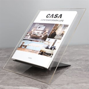 饰 现代简约大理石展示架压克力书架摆件客厅样板件办公W室家居装