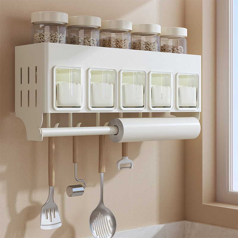 调料品置物架壁挂式厨房墙上调料置物架多功能盐罐子调味品收纳盒,厨房/烹饪用具,厨房置物架/置物柜/角架,淘宝优惠券,粉丝福利购,淘宝优惠卷
