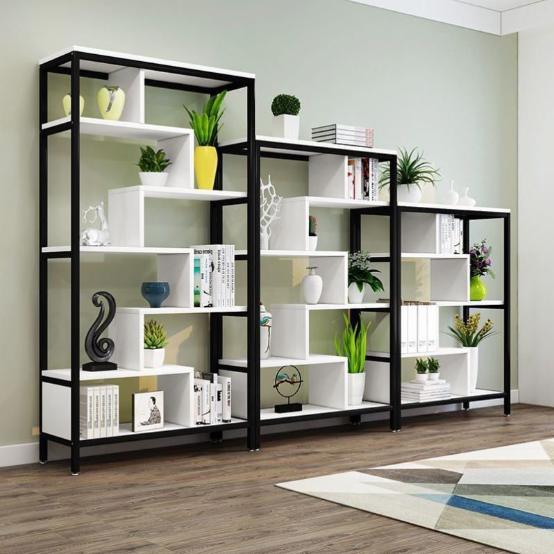 隔断置物架铁艺屏风博古架简易多层书架办公室玄关展示架收纳架