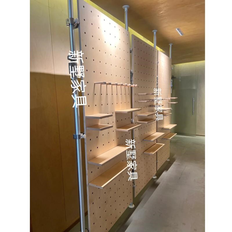 工业风海洋板餐边柜洞洞板屏风隔断置物架装饰收纳架顶天立地展架