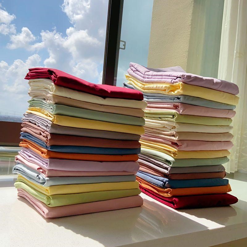 定制订做100支长绒棉床单磨毛榻榻米炕被单子3米超大任意尺寸