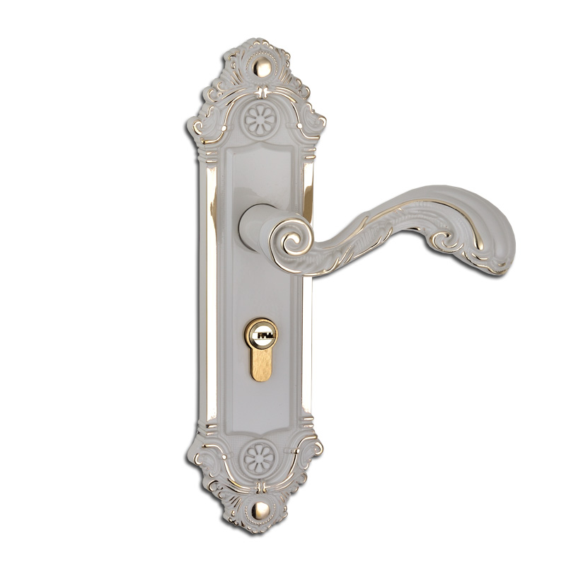 豪华欧式门锁三件套红古铜静音门锁实心把手防盗五金锁具套装家用