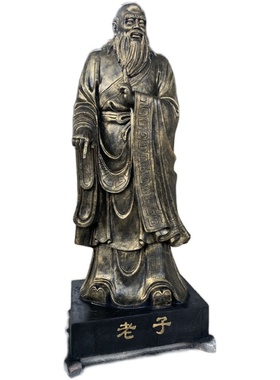 玻璃钢仿铜老子雕塑像古代人物孟子孔子人物站像雕塑户外园林广场