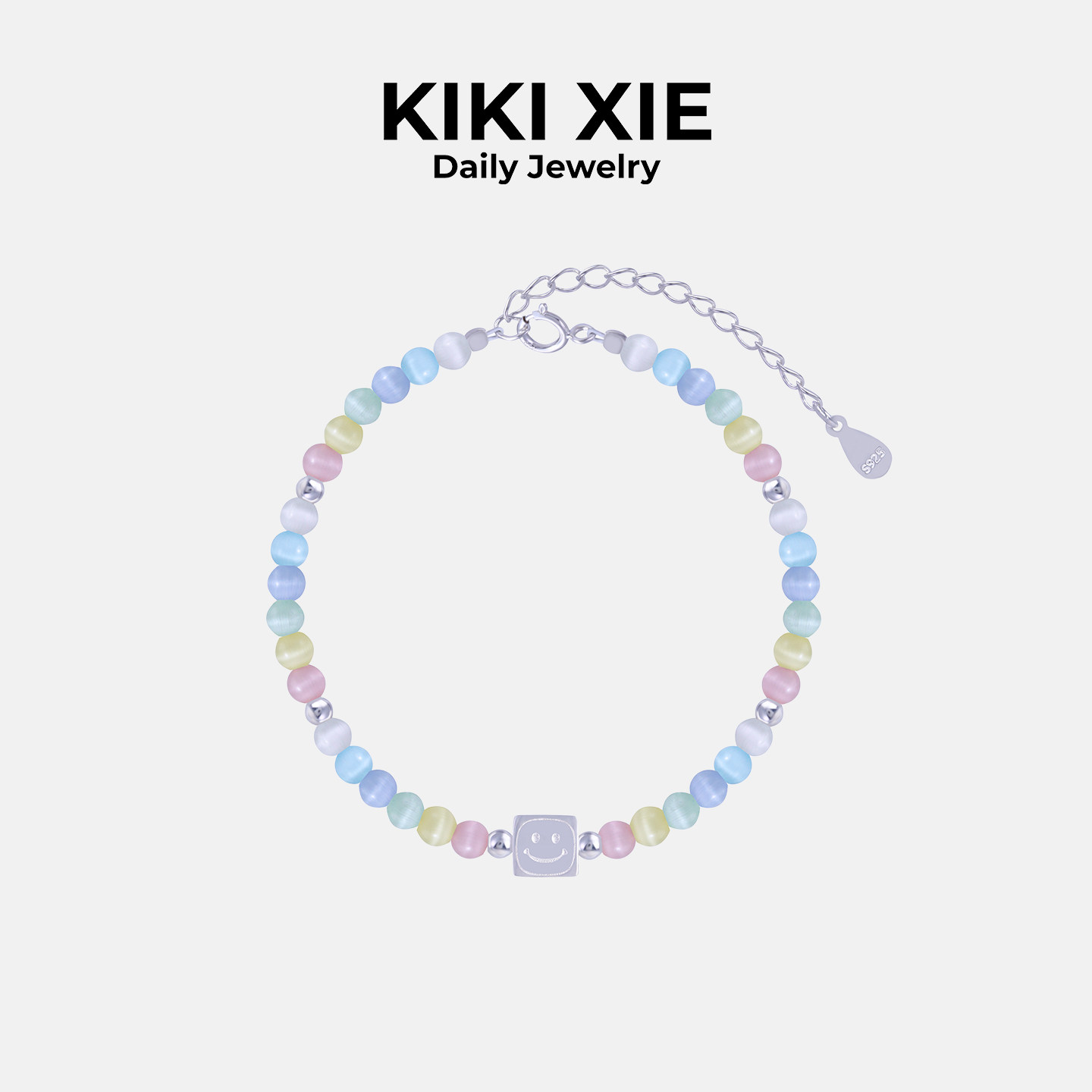 kikixie925银猫眼串珠手链