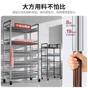 锈不钢厨房篮子置物架落地多层纳果蔬微波炉收架W228CW2多功能储