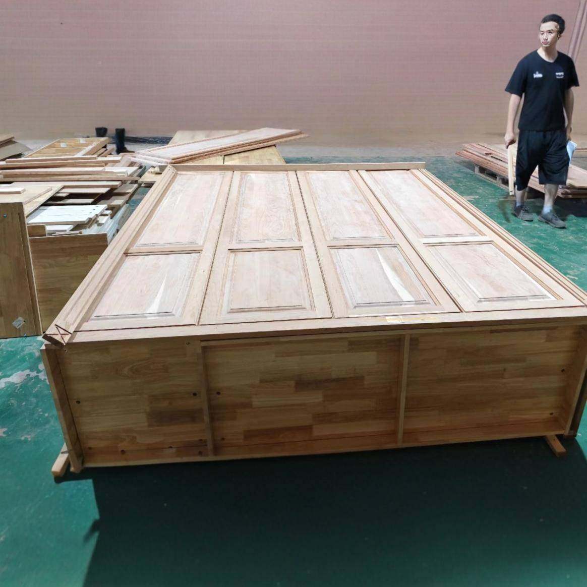 转角实木衣柜家合用卧橡胶木门室板梳妆台一体转角衣柜组简约式欧,全屋定制,卧室门,淘宝优惠券,粉丝福利购,淘宝优惠卷