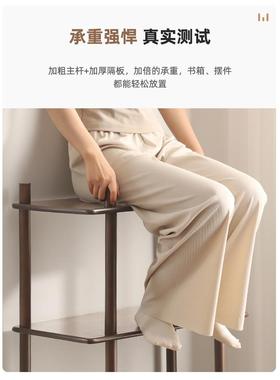 实书架落地置物客架厅家架用展示书柜简易靠木墙多JD-17层书桌旁