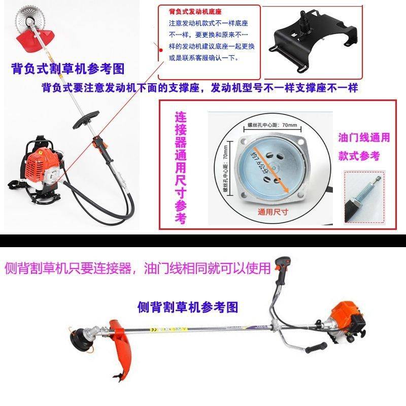 四冲程纯汽油发动机汽油机推进器割草机割灌机打草机采茶机剪茶机