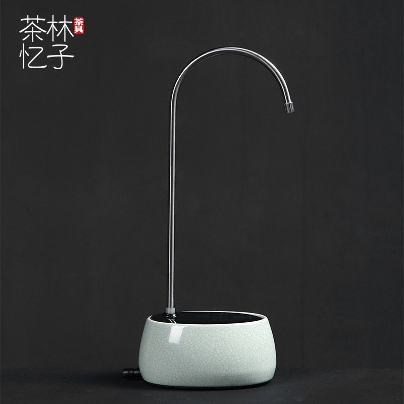 9V7T 家用桶装水触控自动抽水器 陶瓷外壳智能上水器电动加水