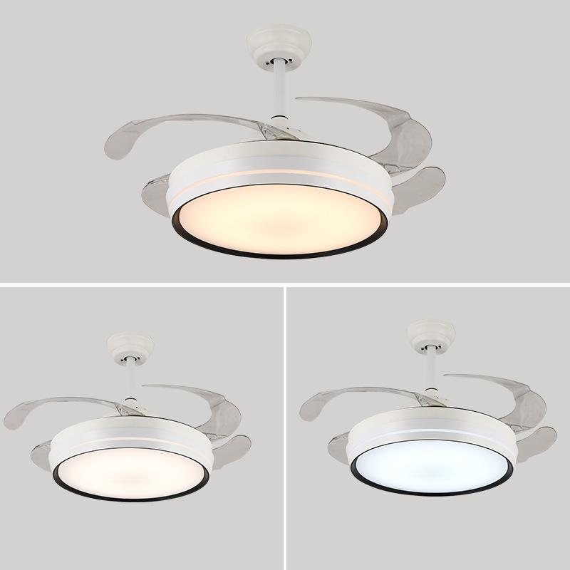 4家2寸48寸风扇灯现代简灯约静客厅HFYF-106吊扇灯用餐厅卧室l音e