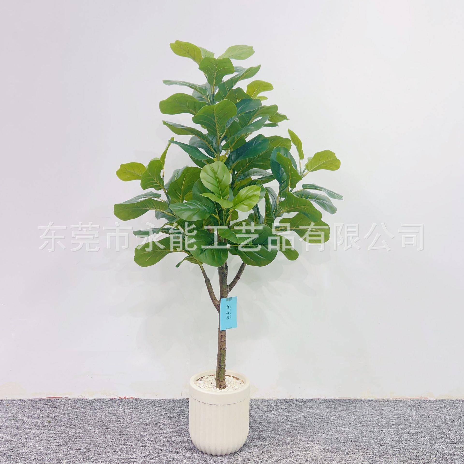 新款仿真叶琴YN-90榕真琴叶榕树落盆地栽摆件家居店铺直播间仿造