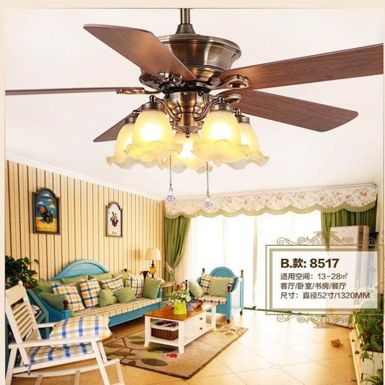 铜吊扇灯风扇灯蒂叶FZL-027凡2尼木全叶客厅餐厅复古地中海铁205,家装灯饰光源,风扇灯,淘宝优惠券,粉丝福利购,淘宝优惠卷