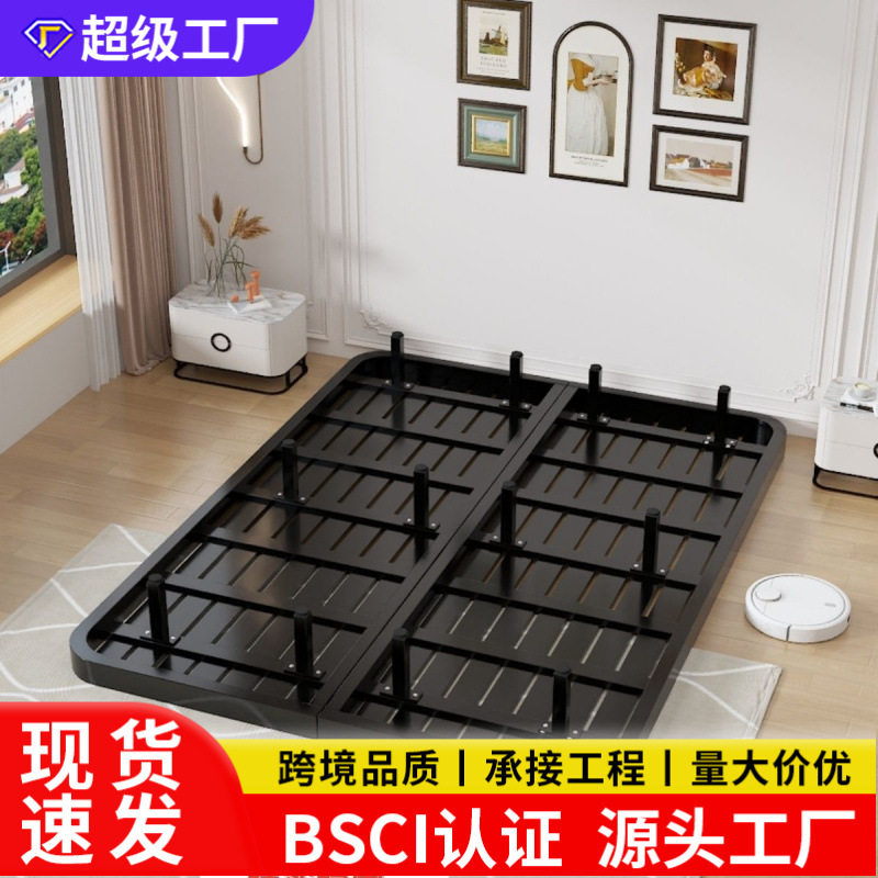 悬浮床主卧家用现代简约无床头铁床公主床出租房单双人加密钢架床