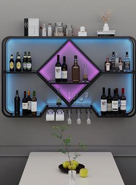 客厅墙上酒架置物架壁挂展示玻璃层架板红面用酒柜家墙挂式收DTR