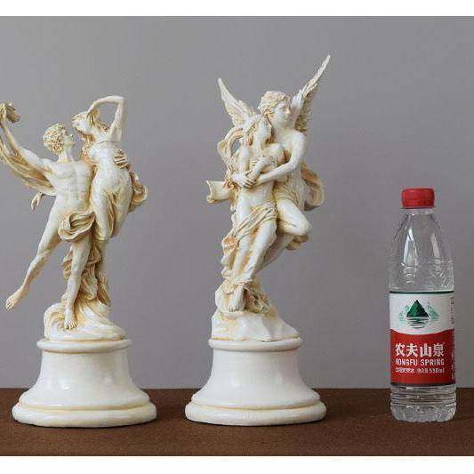 欧式创意摆件希腊神话爱神翅膀天使雕塑像客厅书柜新房装饰品