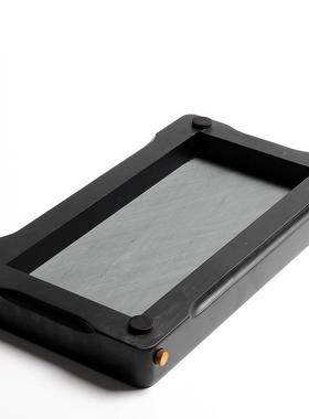 简平约家海用竹制石YHB1茶盘长方排水蓄水茶盘实盘木板茶茶茶台干