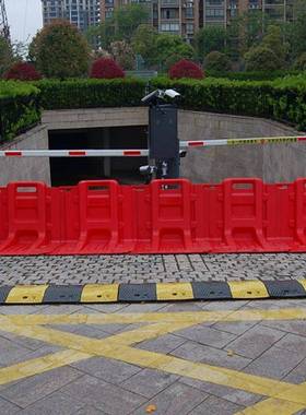 塑料AB汛S型防洪防挡板地铁L物业车水FH52-L直库市政应急物资红色