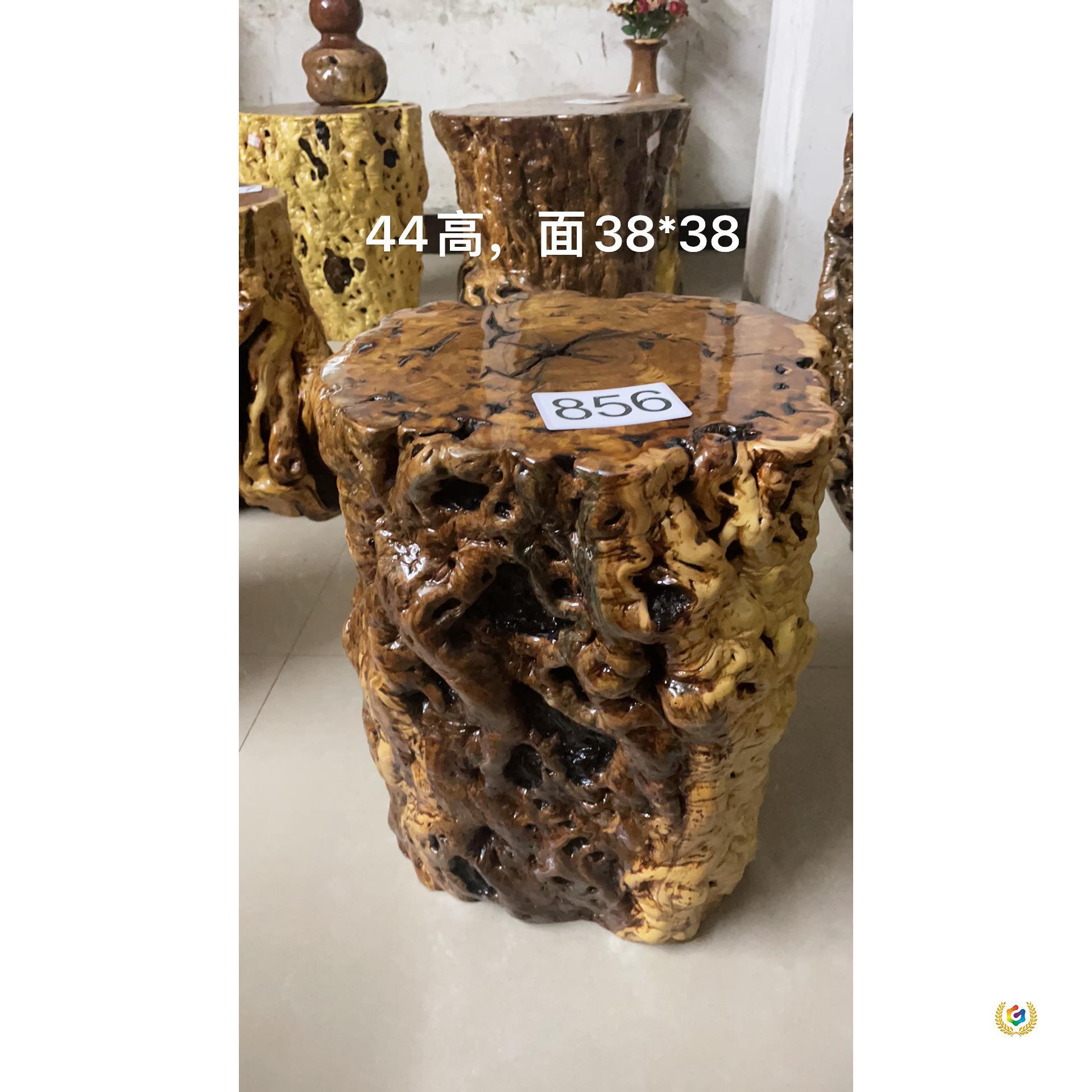 枣木墩子根雕凳子原木树桩实木树墩茶几圆凳花架奇石底座雷击木45