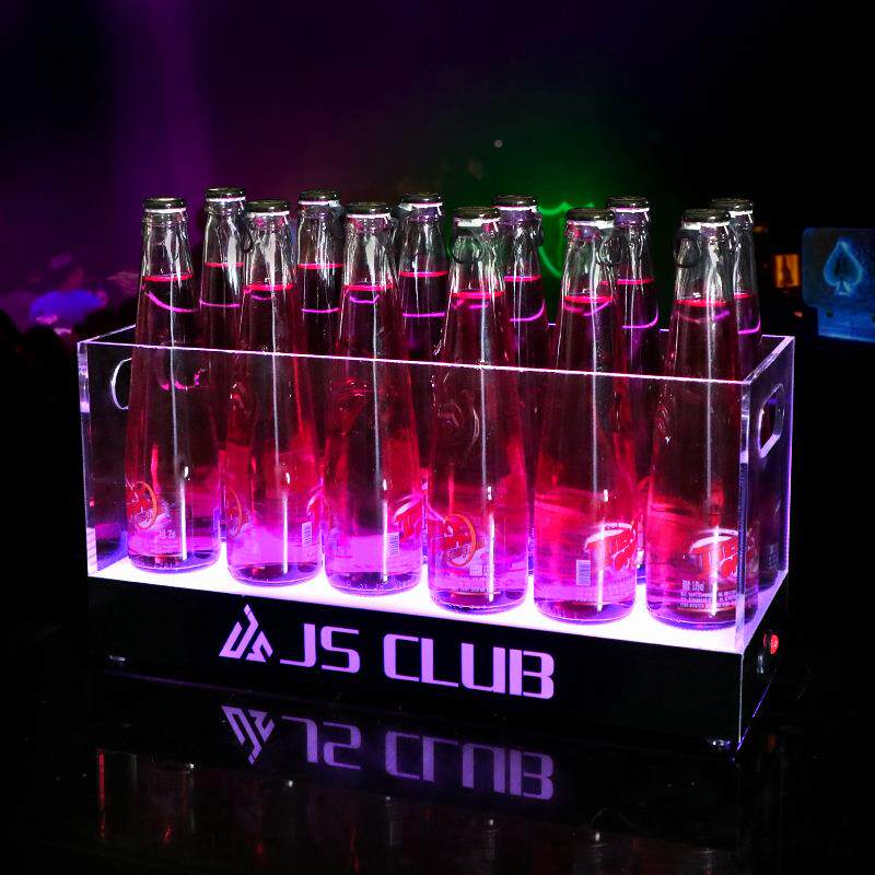 ld发光冰桶酒吧啤酒桶鸡尾酒冰桶亚克力透明KVT粒香槟e桶WZ-IB071