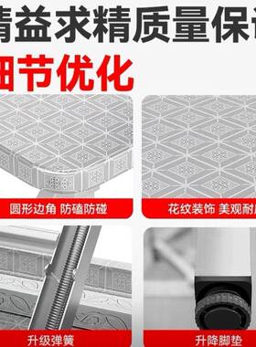 折叠桌席304不锈钢桌盘NMX转饭店大排档流水摆摊家用吃饭圆圆形餐