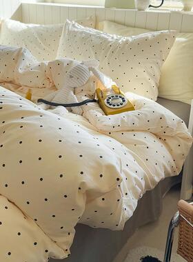 四套a类被母婴级件软水洗乎棉床单套床笠枕套学FH09生宿舍三件套