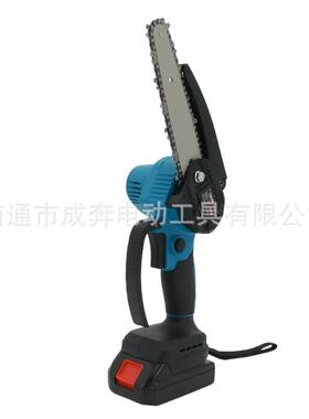 无刷锂电6寸迷你锯链单手迷手电锯HUM充电式无绳你锯园林伐持木电