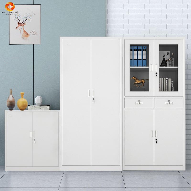 锁办公钢制文件柜铁财皮柜LH-037-0加务厚储物柜办公柜资料柜落地