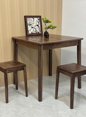 北美黑胡桃木方EYU桌家棋用桌精餐简八仙桌牌象棋娱乐桌饭桌写字