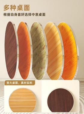 圆桌1人家餐板桌圆形洽谈新中式吃饭桌子用桌面NQQ带转盘圆桌面乡