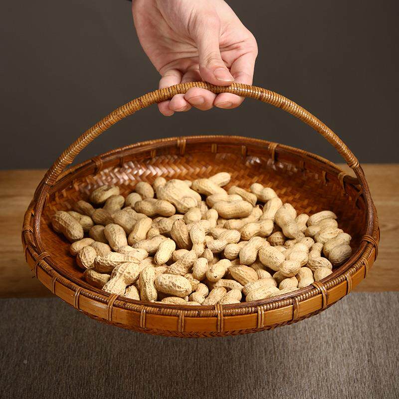 竹编水果篮旧竹制品筐家用提篮复古做收纳筐手轻咨询客服干果盘点