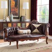 式 单独985小 实木贵妃椅人布美艺阳休闲太妃椅沙发卧室台美榻欧式