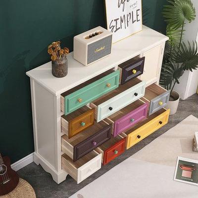 美斗式简复古实木五斗家用柜客XWY厅抽屉式五橱约卧室多层