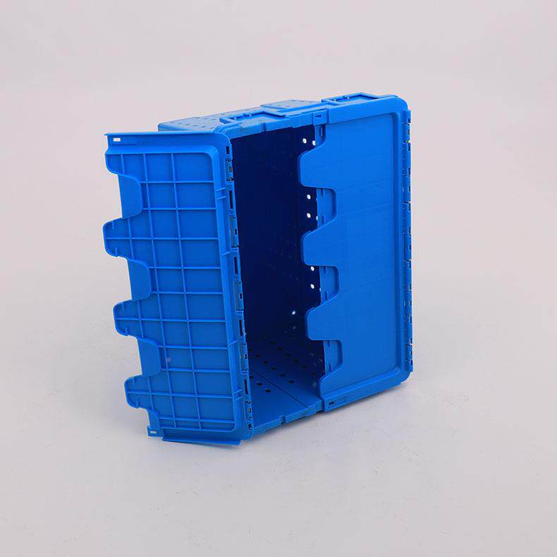 厚加胶塑料斜插筐套叠配式带盖送周ABH转筐水果蔬菜带孔眼斜插式