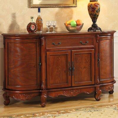 美式实木关柜门入厅玄桌走廊装饰柜欧CKM式餐边柜隔断户靠墙茶水