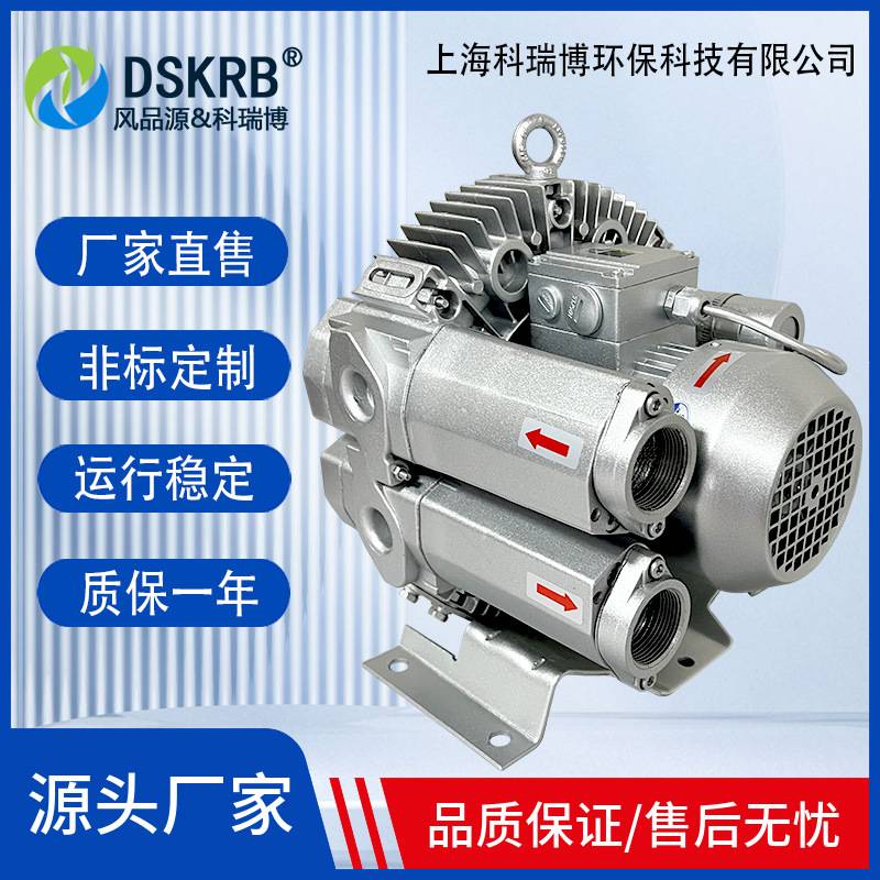 微型气环式真空气泵 水产养殖侧风道气泵4QB 310 OH16-7