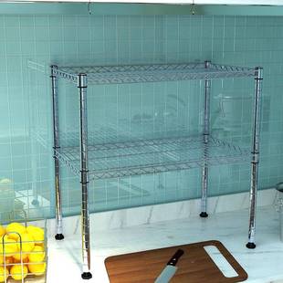 天台华莲厨房架可调节隔层架桌面ltao6305简物易整夹理架缝收纳架