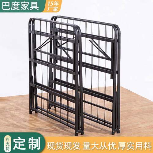 双人铁艺折叠床拼接双人床铁1火拼-305.2米1.米单5架人加固出租屋