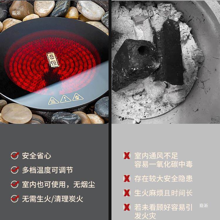 围炉煮茶家用内煮茶炉套茶装F97555S8室2024电新款电炉陶炉玻璃壶