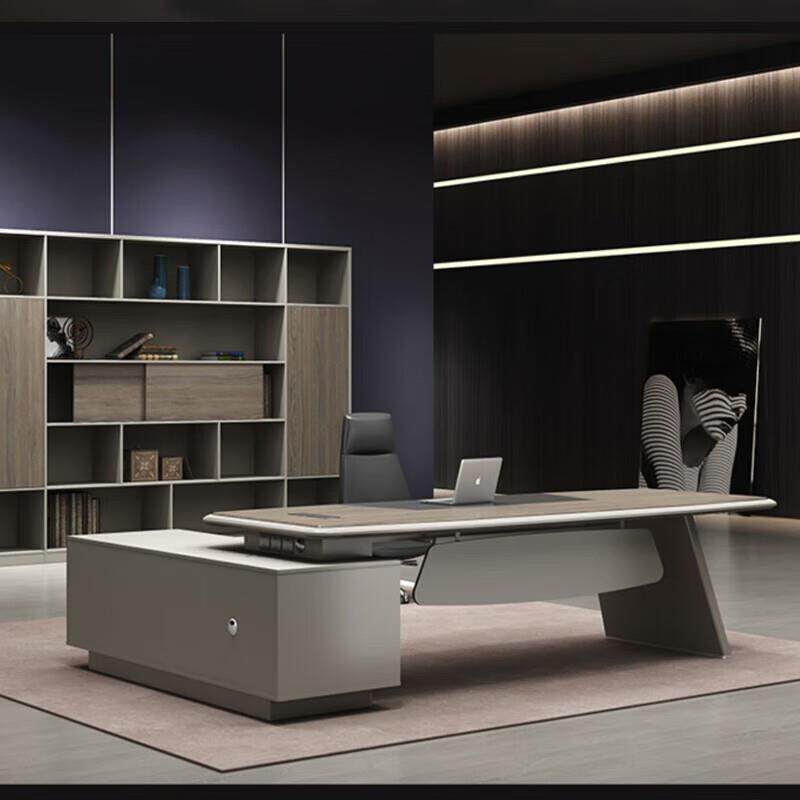 班台公司老板办公桌椅组合企业总经理主管电脑桌时尚办公家具