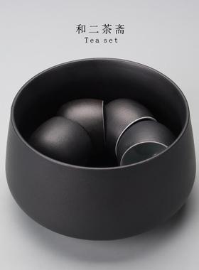 茶洗缸大号特大陶配瓷奢高档茶具件笔洗茶轻茶盂水盂盆茶渣缸EVY