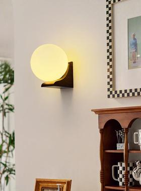 日极简实木床灯头壁灯卧室灯48331小夜式灯氛围墙灯民宿过道楼梯