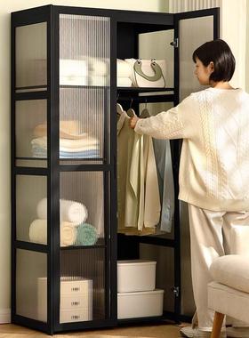 用简易衣柜家经济28642性出租式房室用挂衣区组装防尘货架卧衣橱结实