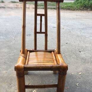 传统中式复古竹椅子靠背椅家用纯手工老竹凳子竹凳子靠背老式藤椅