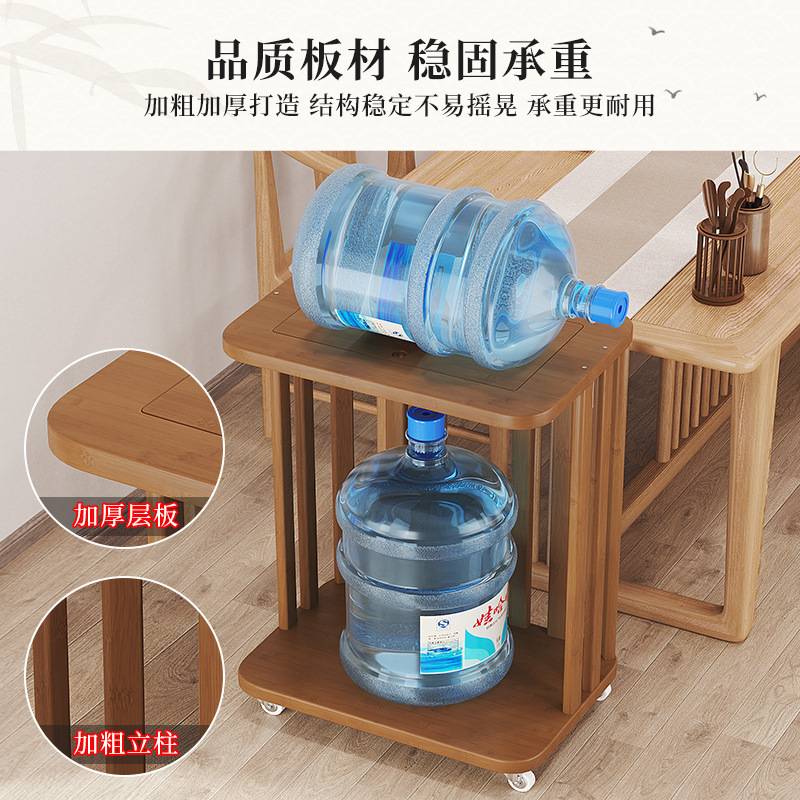 可移动圆形茶桌阳台小型小茶台客厅家用茶几泡茶台沙发边柜茶水柜