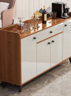 墙餐柜柜子储物备餐TVT边柜轻奢简约现代客厅边置物柜茶水柜家用