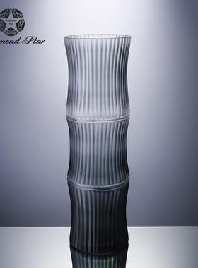 简约21293饰现代璃花瓶轻奢直筒型软装家插花品玻摆居件