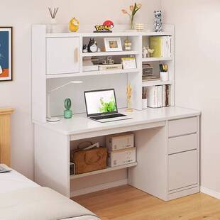 书桌学生家用书架书柜一体电脑桌初中生学习写字桌卧室写作业桌子